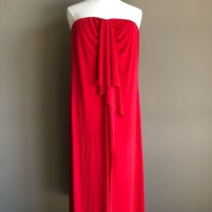 Lane Bryant Red Strapless Maxi, Size 18/20 NWOT